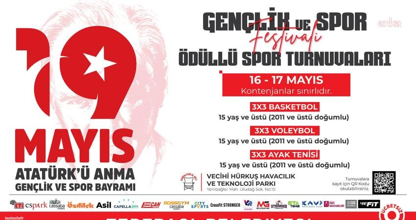 Tepebaşı Belediyesi tarafından düzenlenecek “Gençlik ve Spor Festivali” ile 19