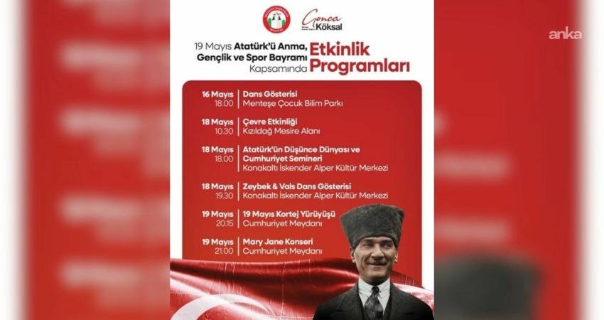 Menteşe Belediyesi, 19 Mayıs Atatürk'ü Anma, Gençlik ve Spor Bayramı'nı