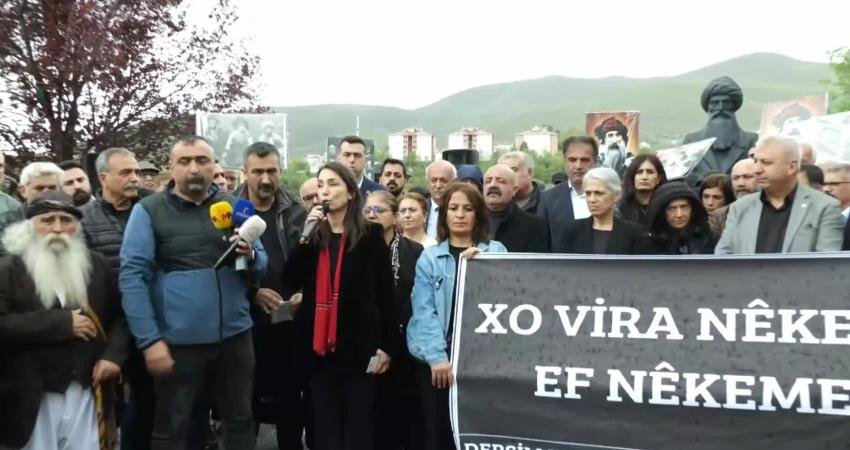 Dersim olaylarının yıl dönümü dolayısıyla Tunceli’de düzenlenen anma programına katılan