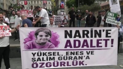 Diyarbakır’da 8 yaşında katledilen Narin Güran için İstanbul Şişhane’de bir