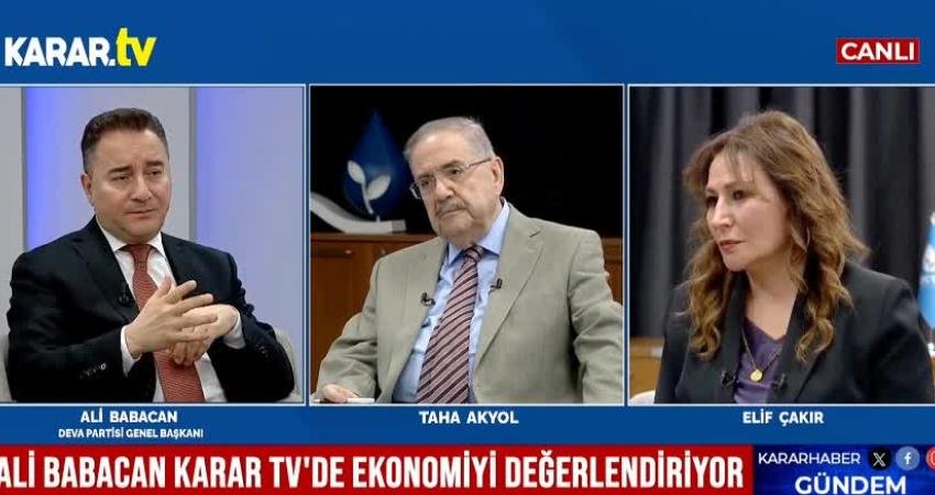 DEVA Partisi Genel Başkanı Ali Babacan, CHP'nin mutlak butlan davası