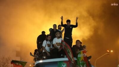 Amedspor’un Süper Lig’e yükselmesi nedeniyle düzenlenen kutlamalarda, 11 kişinin yaralandığı,