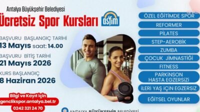 Antalya Büyükşehir Belediyesi tarafından vatandaşlara ücretsiz spor yapma imkanı sunulan