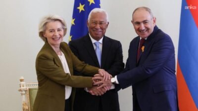  Avrupa Konseyi Başkanı Antonio Costa, Ermenistan'ın başkenti Erivan’da düzenlenen ilk
