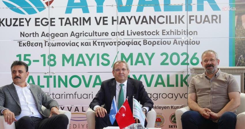 Ayvalık Tarım ve Hayvancılık Fuarı’nda üretim çağrısı: “Tarımı koruyun” AGROAYVALIK 2026 Ayvalık Tarım ve Hayvancılık Fuarı kapsamında düzenlenen Zeytin