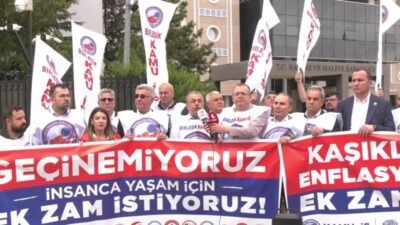 Birleşik Kamu İş Konfederasyonu Hazine ve Maliye Bakanlığı önünde eylem