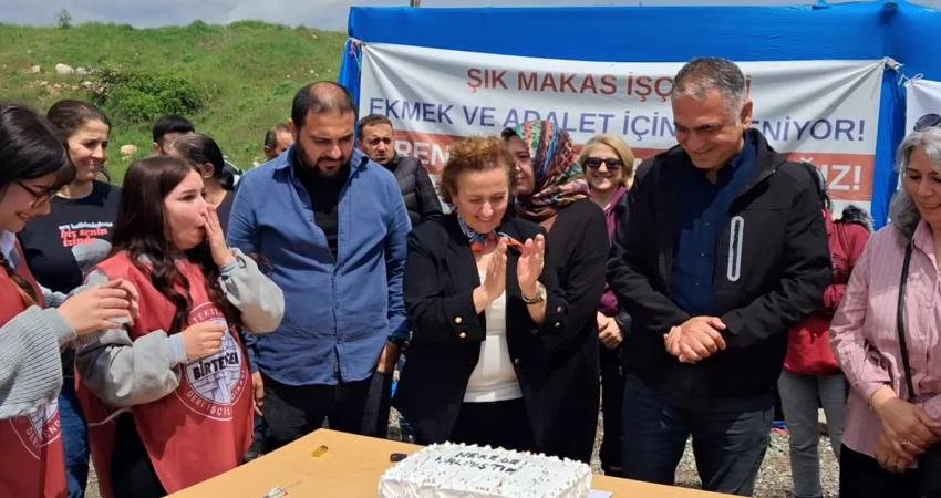 BİRTEK-SEN Genel Başkanı Mehmet Türkmen, tahliye edilmesinin ardından ilk ziyaretini