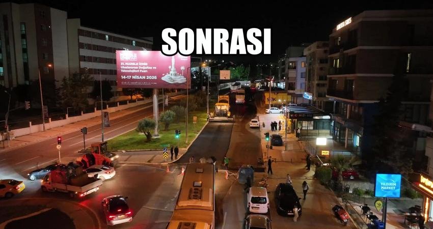 İzmir Büyükşehir Belediyesi ile koordineli olarak yürütülen asfalt çalışmaları kapsamında