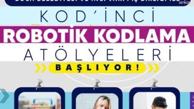 Buca’da Robotik Kodlama Atölyeleri’nde yeni dönem kayıtları başlıyor Buca Belediyesi ile İnci Vakfı iş birliğinde yürütülen Kod’inci Robotik