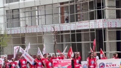 Burdur’da 1 Mayıs Emek ve Dayanışma Günü kapsamında kortej yürüyüşü