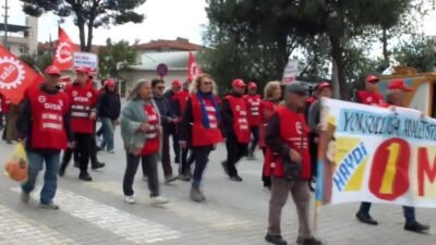 Balıkesir’in Burhaniye ilçesinde 1 Mayıs Emek ve Dayanışma Günü, işçi