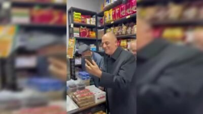 CHP heyetinin Beypazarı ziyaretinde, eski maden işçisi bakkal esnafı, "Kendisini