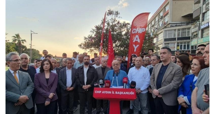CHP Aydın İl Örgütü, İstasyon Meydanı’nda toplanarak mutlak butlan kararını