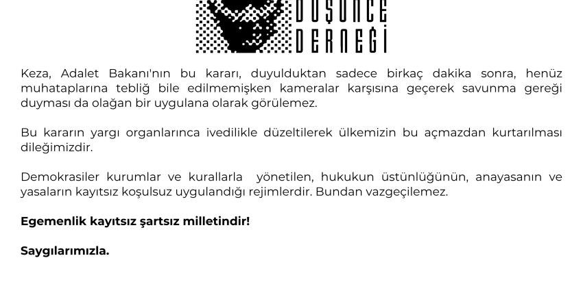 Atatürkçü Düşünce Derneği, CHP'nin 38. Olağan Kurultayı'nın iptal kararına ilişkin,