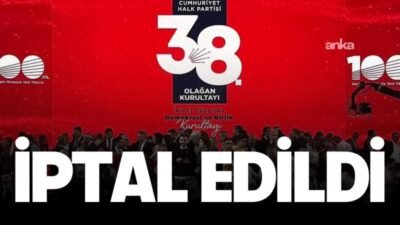 Demokrasi Platformu'ndan CHP'nin 38. Olağan Kurultayı'nın iptal kararına ilişkin, "Siyasi