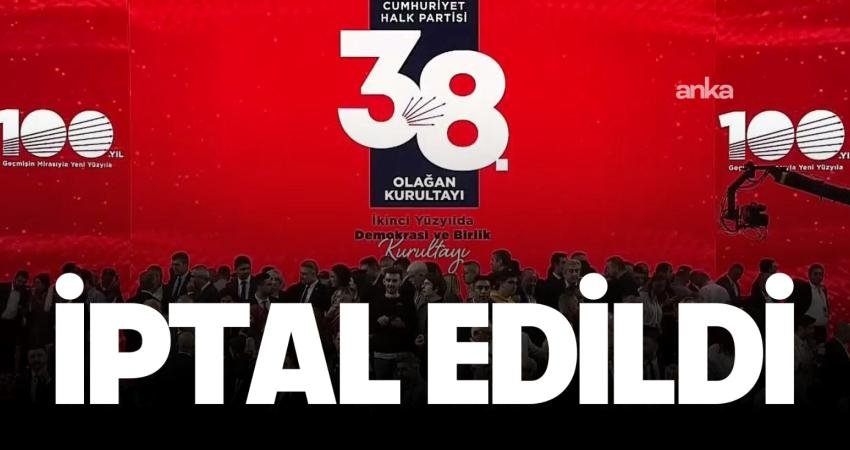 Demokrasi Platformu'ndan CHP'nin 38. Olağan Kurultayı'nın iptal kararına ilişkin, "Siyasi