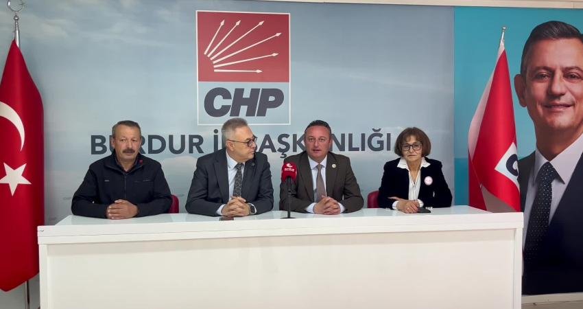 CHP heyetinin Burdur'a yaptığı ziyarette konuşan CHP Uşak Milletvekili Ali Karaoba,