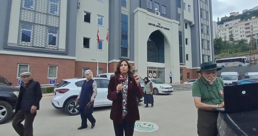 Artvin’de 3 Eylül 2024’te maden şirketinin ağaç kesimini protesto eden