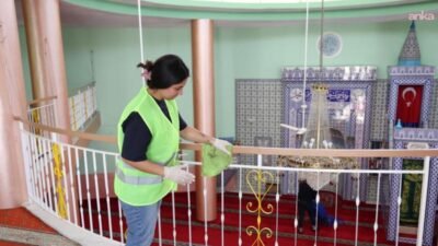 Çiğli’de bayram öncesi ibadethanelerde kapsamlı temizlik Çiğli Belediyesi, Kurban Bayramı dolayısıyla ilçe genelindeki ibadethanelerde kapsamlı temizlik