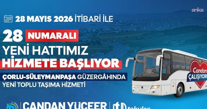 Tekirdağ Büyükşehir Belediyesi, Çorlu ve Süleymanpaşa ilçelerini birbirine bağlayacak 28