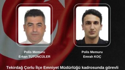 İçişleri Bakanı Mustafa Çiftçi, Tekirdağ Çorlu İlçe Emniyet Müdürlüğü kadrosunda