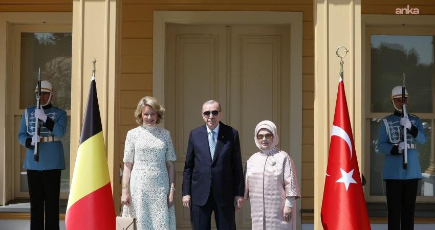 Cumhurbaşkanı Erdoğan, Belçika Kraliçesi Mathilde ile İstanbul’daki Vahdettin Köşkü’nde bir