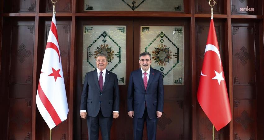 Cumhurbaşkanı Yardımcısı Cevdet Yılmaz, KKTC Başbakanı Ünal Üstel ile Ankara’da