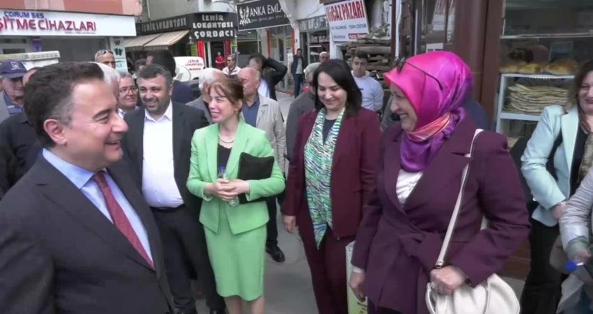 DEVA Partisi Genel Başkanı Ali Babacan, Çorum'da yurttaş ve esnafla