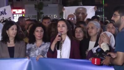 DEM Parti Eş Genel Başkanı Tülay Hatimoğulları, partisince Diyarbakır’da düzenlenen