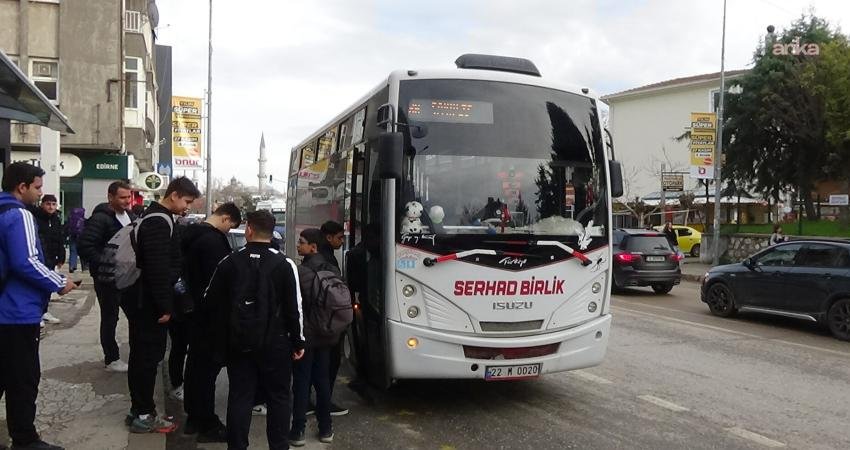 Edirne’de toplu ulaşım ve servis ücretlerine zam yapıldı. Sivil biniş