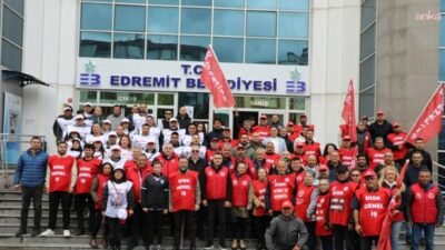 Edremit’te 1 Mayıs Emek ve Dayanışma Günü, binlerce kişinin katılımıyla