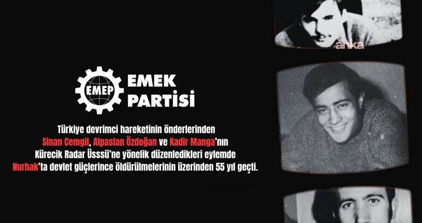 Emek Partisi Genel Başkanı Seyit Aslan, Sinan Cemgil, Alpaslan Özdoğan