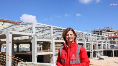Eskişehir Büyükşehir Belediye Başkanı Ayşe Ünlüce, Kurtuluş Mahallesi’nde yapımı devam