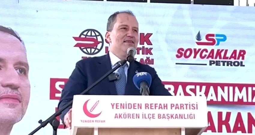 Yeniden Refah Partisi Genel Başkanı Fatih Erbakan, Konya’nın Akören ilçesinde