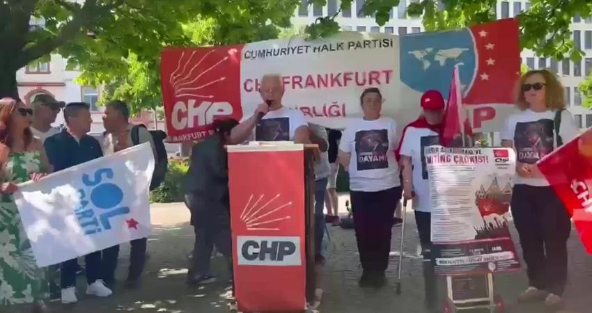 Almanya'nın Frankfurt kentinde CHP’nin 38. Olağan Kurultayı’na yönelik iptal kararı
