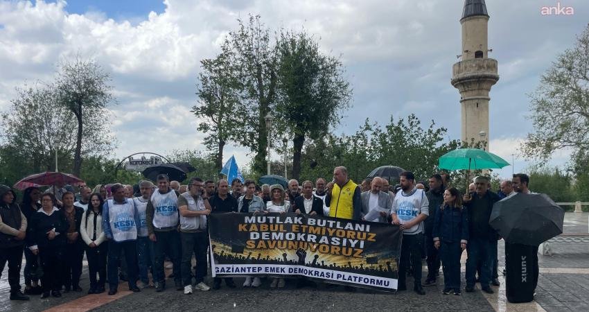 Gaziantep Emek ve Demokrasi Platformu üyeleri ve yurttaşlar, CHP'nin 38.