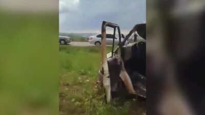 Gaziantep'in Oğuzeli ilçesinde Kayacık Barajı yakınlarında etkili olan hortumun savurduğu