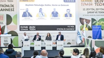 İzmir’de düzenlenen Gurme İzmir Olivtech Fuarı kapsamında gerçekleştirilen panellerde, zeytin