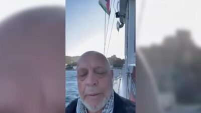HAK-İŞ Genel Başkanı Mahmut Arslan, Küresel SUMUD Filosu’nun yoğun rüzgar