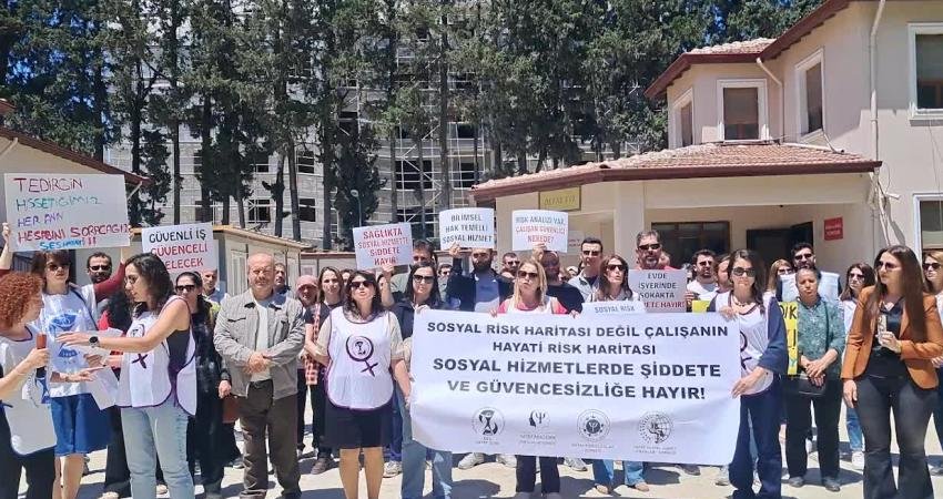 Hatay'da sağlık emekçileri, Hakkari'de Aile ve Sosyal Hizmetler İl Müdürlüğü’nde