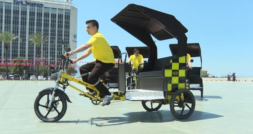 İzmir Büyükşehir Belediyesi, sürdürülebilir ulaşımı genç istihdamıyla buluşturarak Bisicab araçlarıyla