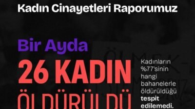 Kadın Cinayetlerini Durduracağız Platformu’na göre geçen ay en az 26