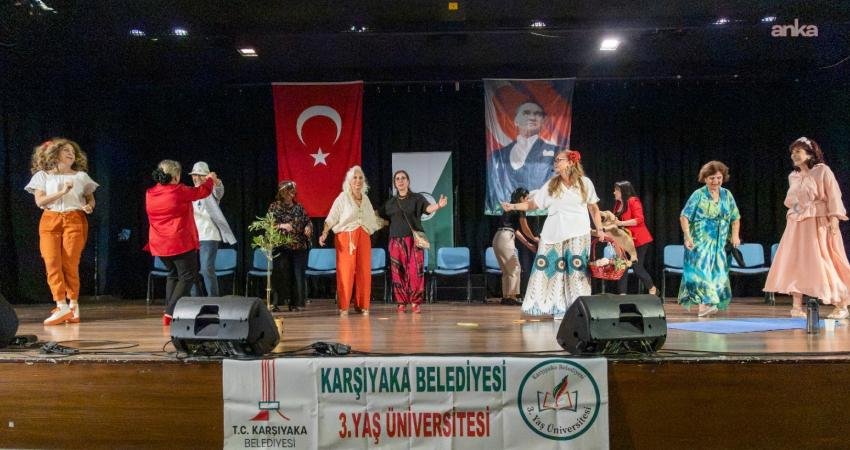 Karşıyaka Belediyesi 3. Yaş Üniversitesi öğrencileri, 26 haftalık eğitim dönemini