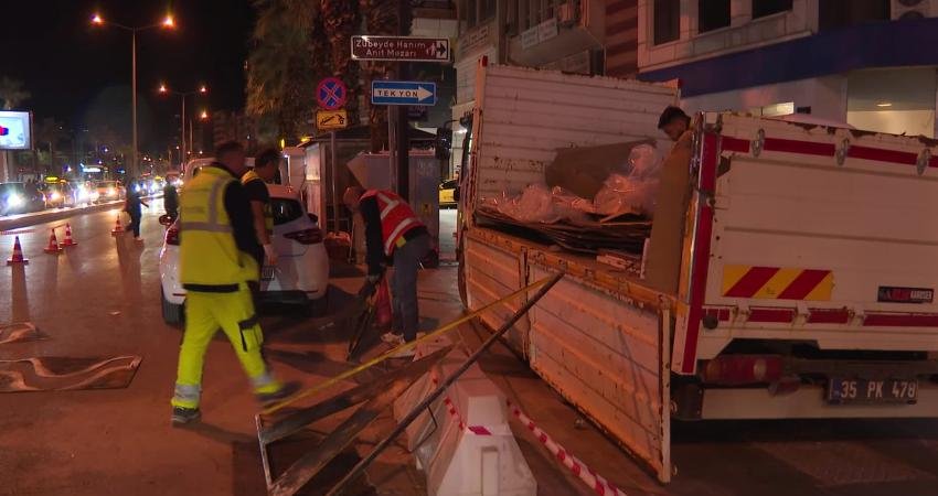 Karşıyaka Yalı Bulvarı’na yükseltilmiş ve desenli yaya platformu İzmir Büyükşehir Belediyesi, Karşıyaka Vapur İskelesi ile Çarşı arasındaki yaya