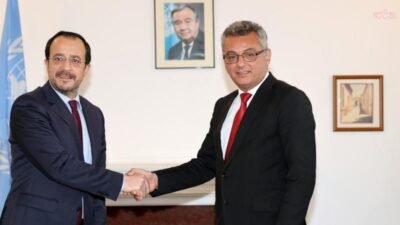 KKTC Cumhurbaşkanı Tufan Erhürman ve Güney Kıbrıs Rum Yönetimi Cumhurbaşkanı