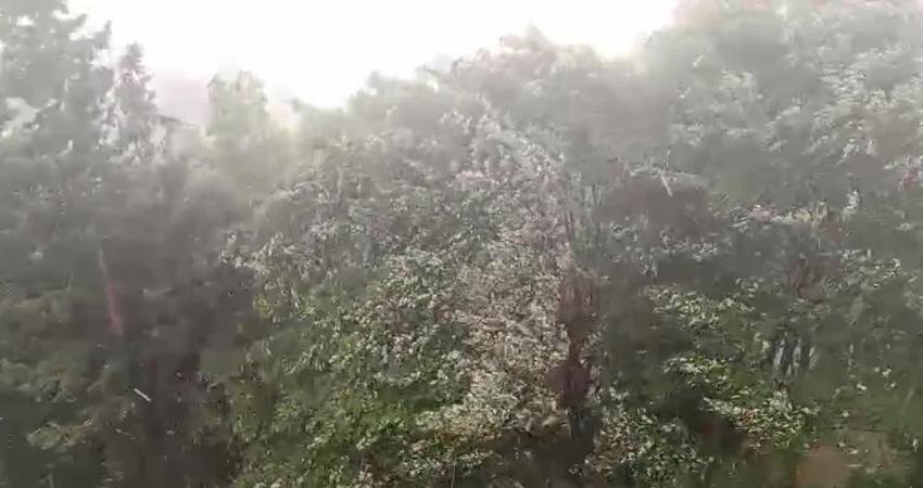 İstanbul’un Küçükçekmece ilçesinde akşam saatlerinde kısa süreli fırtına, dolu ve