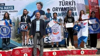 Kütahya Belediyespor, Balıkesir’de düzenlenen U14 Türkiye Oryantiring Şampiyonası’nda K14 A
