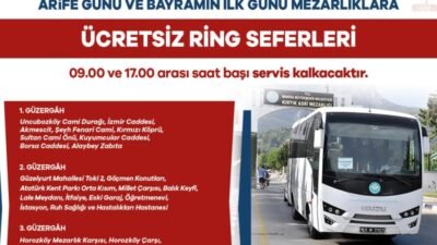 Manisa Büyükşehir Belediyesi, arife günü ile Kurban Bayramı'nın ilk gününde