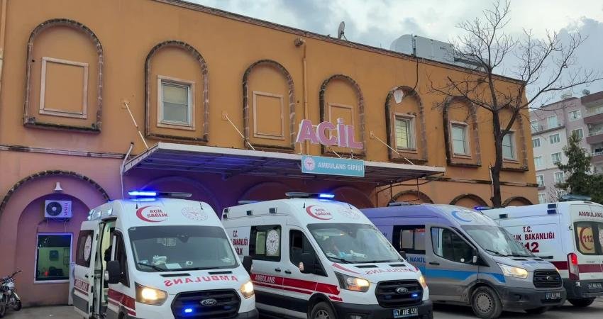 Mardin’in Kızıltepe ilçesinde meydana gelen iş kazasında iskelede düşen işçi