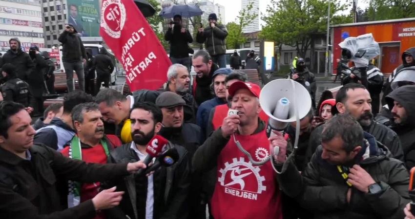 1 Mayıs İşçi Bayramı nedeniyle Mecidiyeköy’den Taksim’e yürümek isteyenlere polis